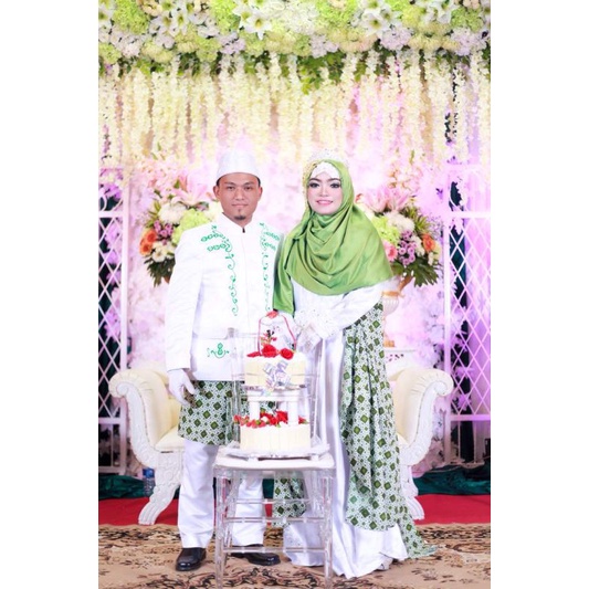 Gaun akad Batik / gaun pengantin rumpak / gaun pengantin sepasang / gaun pengantin couple