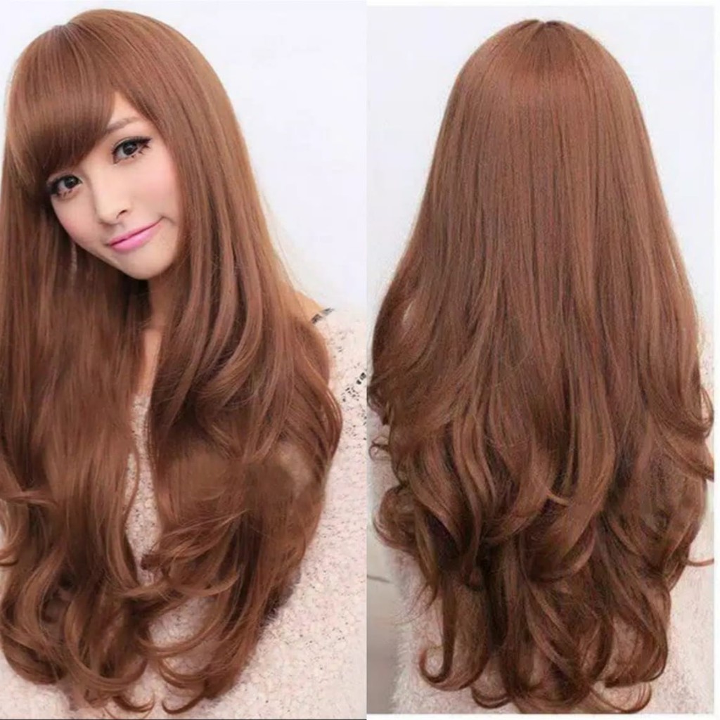 Fashion Women Wig Sexy Long Curly Wavy Wig Panjang Bergelombang Keriting
