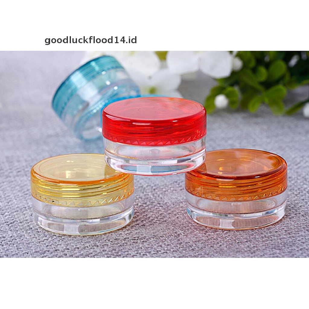 10 Pcs Botol Jar Pot Wadah Kosong Ukuran 5ml Untuk Krim Wajah Eyeshadow