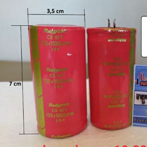 elco rubycon merah 10000uf 100v original