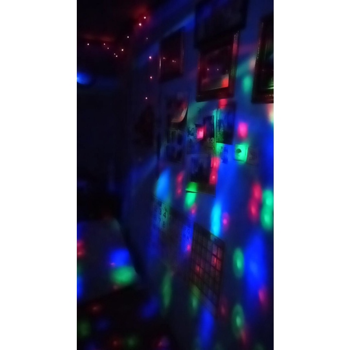 Lampu Disko Karaoke Berputar Otomatis Warna Warni Disco Lamp Pesta Panggung Dugem Warna Rainbow RGB Party