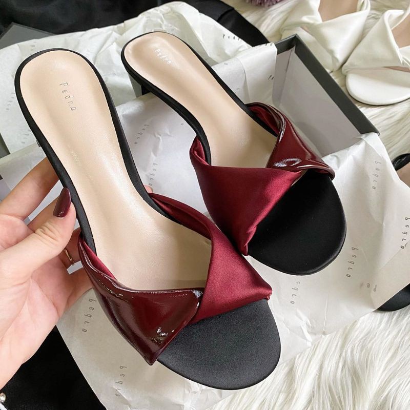 Sendal / Sandal Heels Tinggi 5cm Elegant Untuk Kerja Kantoran Pesa Kondangan PD 30 - Dailyshoes_id