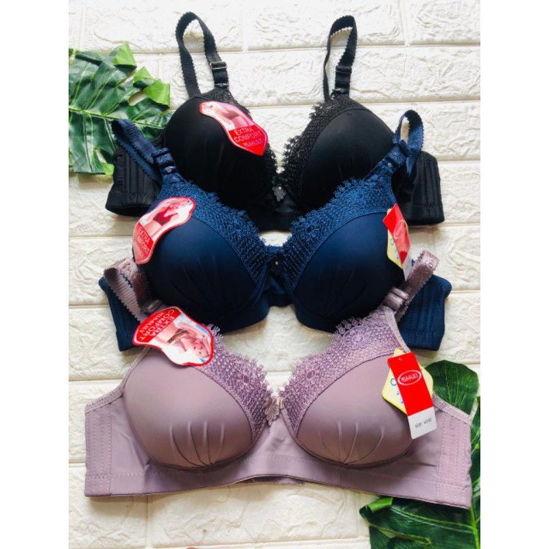 12 PCS Misslily | BRA JUMBO Busa Tanpa kawat Renda Kait 3 Cup B5 / Art misslily 1888