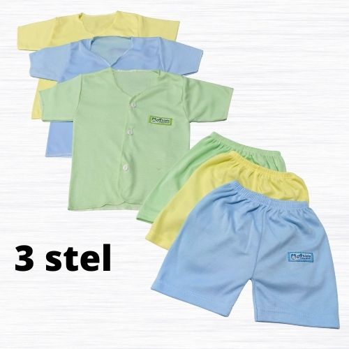 Setelan Baju Bayi Polos Newborn Usia 0-3 Bulan