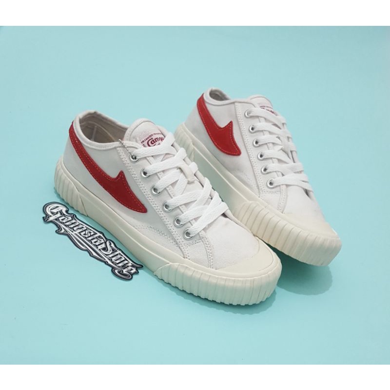 CAMPUSS SEMESTA LOW.WHITE RED.ORIGINAL 100%REAL PICT