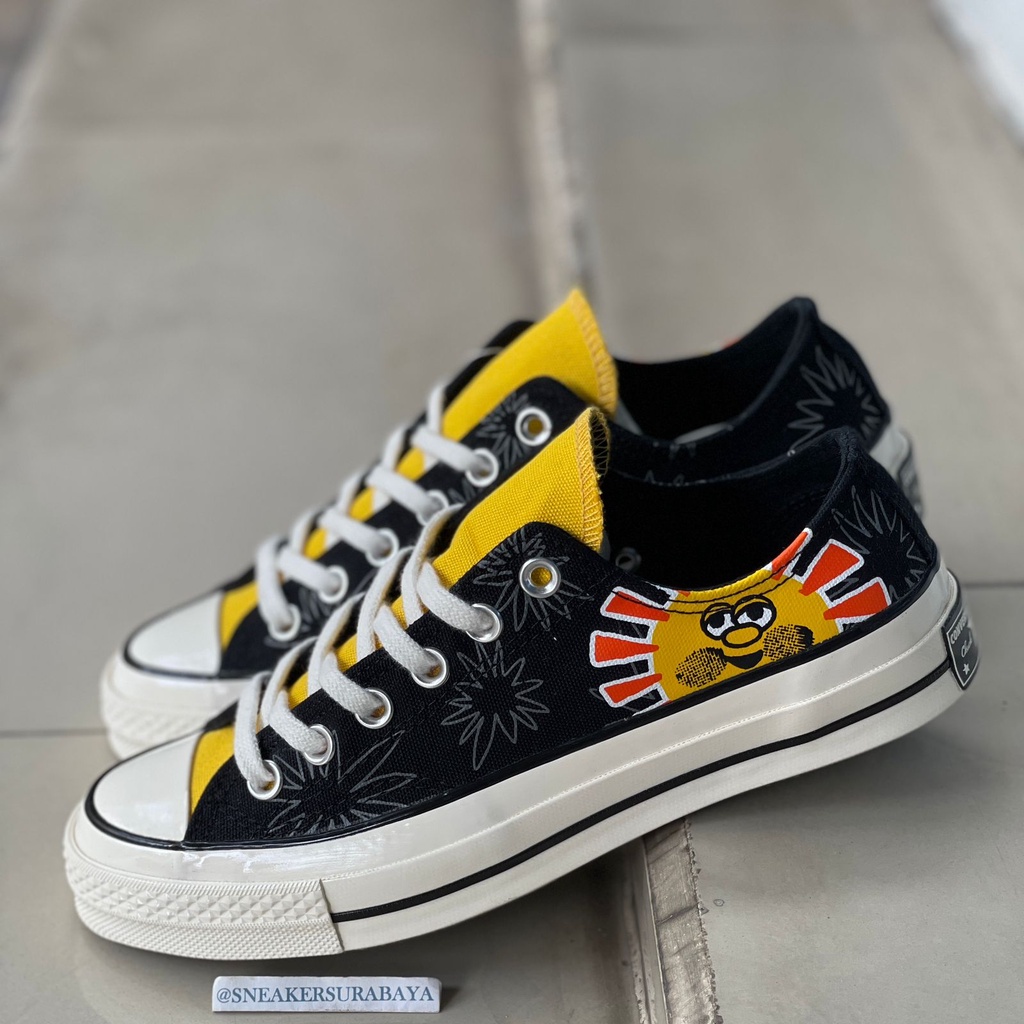 Converse Chuck Taylor 1970s Ox Sunny Floral Black Amarillo CT 70 CT 70s