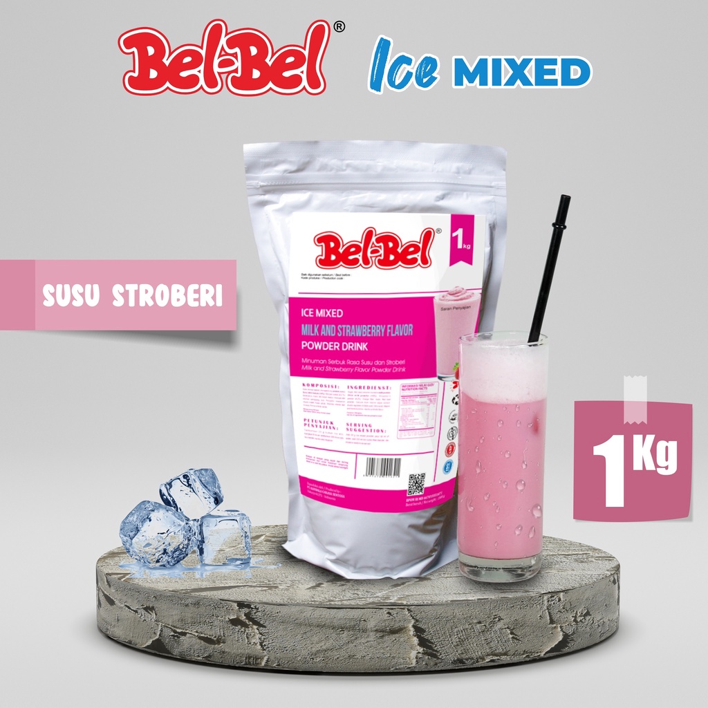 

Milkshake Susu Strawberry | Bubuk Minuman Milkshake Rasa Susu Strawberry | Milkshake Powder 1 Kg Halal | BPOM