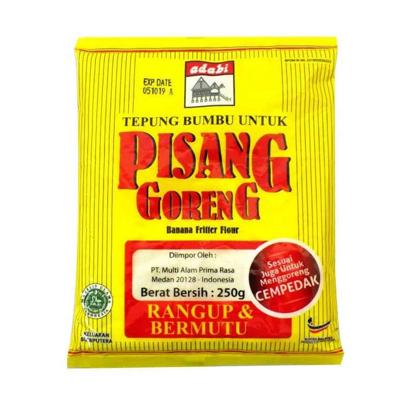 

TEPUNG BUMBU ADABI 250 GR GORENG PISANG