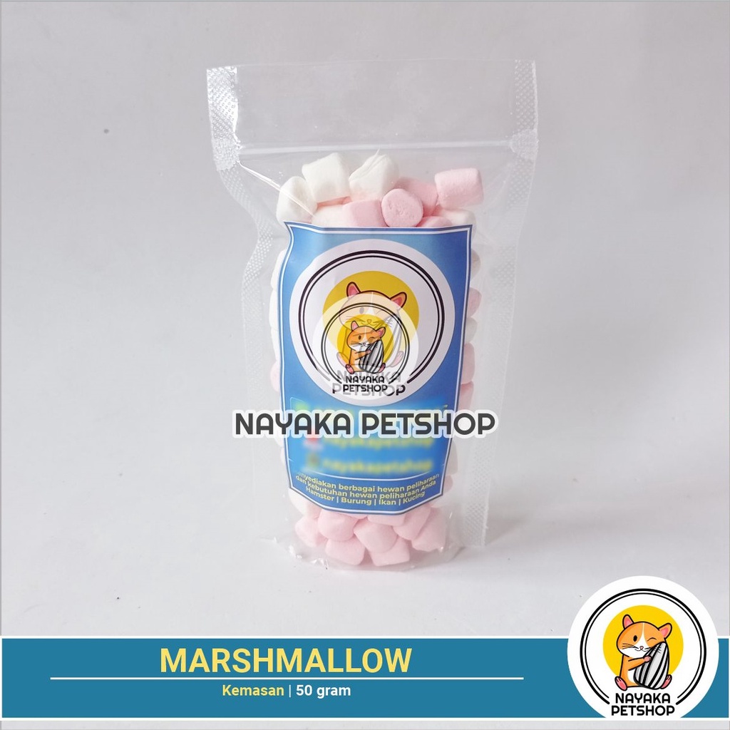 Marshmallow 50 gr Snack Hamster Makanan Cemilan Sugar Glider Extra Food