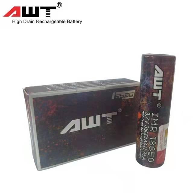 Baterai 100 Legit AWT 18650 3500mAh 35A Rainbow battery 1pcs untuk baterai Li-ion