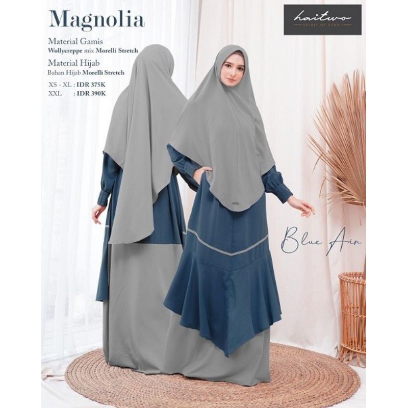 BISA COD - Gamis HaiTwo Magnolia  Gamis Dewasa  Gamis Syar'i Original Fashion Muslim