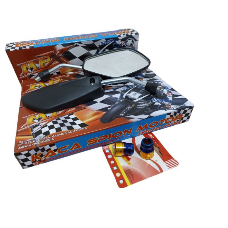 (Paket variasi) spion garvanis suzuki tangkai pendek drat 12
