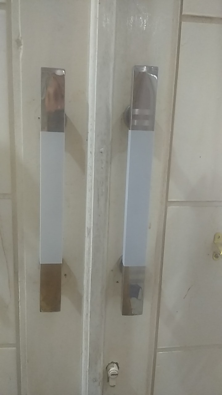 Handle Pintu Rumah Kotak 33 Cm White Putih Dof Kmb Stainles Tarikan Pintu Gagang Pintu Kunci. Pintu.