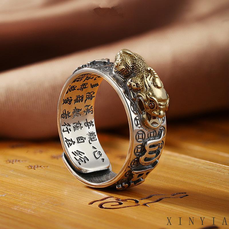 Cincin Model Terbuka Motif Hewan Gaya Retro Untuk Pria