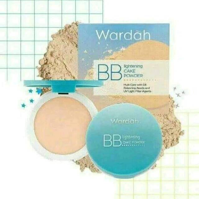 Bedak Wardah BB Lightening Cake Powder Lengkap SPF 15