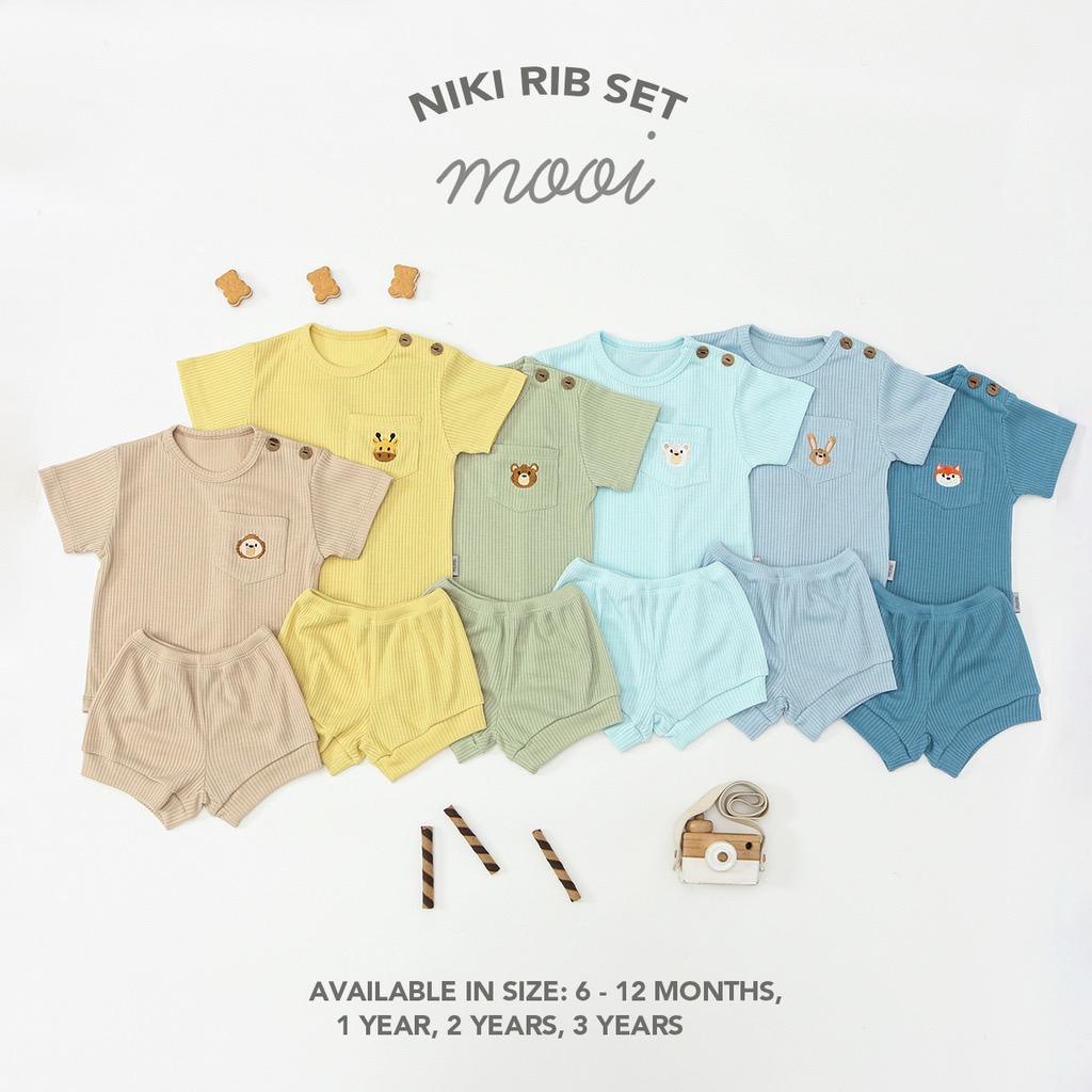 Mooi Niki Rib Set Setelan Anak Unisex - Mooi setelan anak