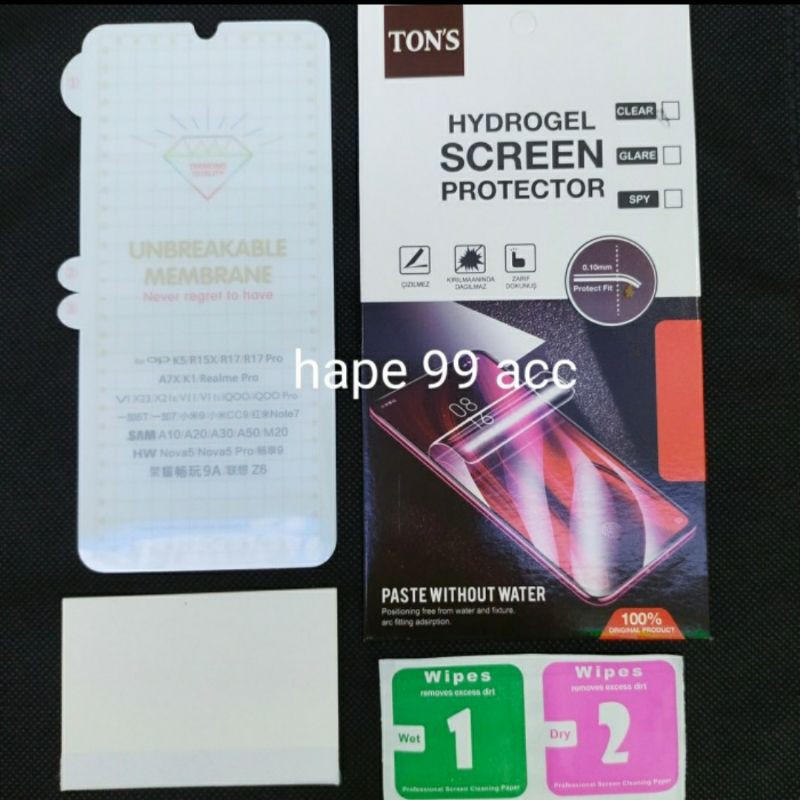 Oppo F9 A5s A7 A12 A11k anti gores hydrogel clear screen protector