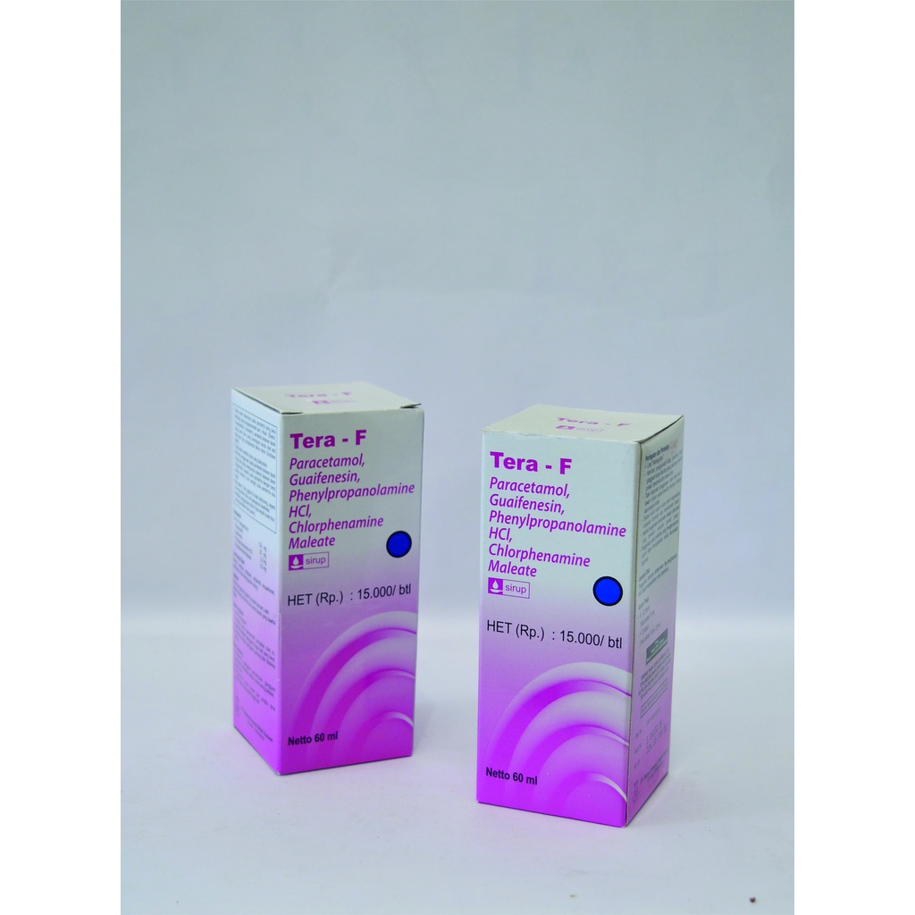 Tera - F Sirup / Syrup 60 Ml (Obat Batuk, Flu / Pilek, Demam / Panas dan Pusing / Sakit Kepala)