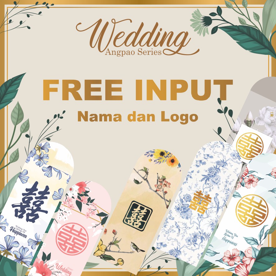

Angpao Wedding amplop nikah custom nama atau logo