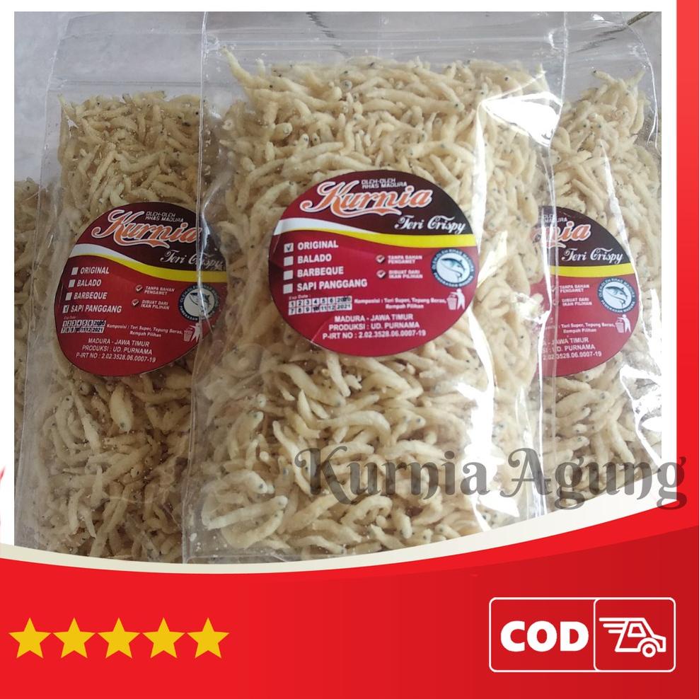 

㊧ Teri Crispy Super Netto 100 Gram Crunchy Kualitas Ekspor | Teri Krispi Kurnia Non MSG & Pengawet ㅉ