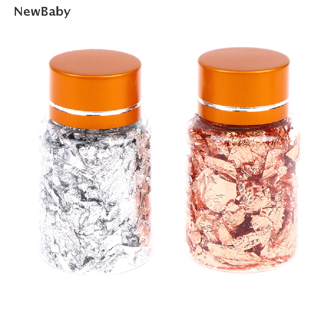 Newbaby 5g Kertas Foil Bentuk Daun Emas Untuk Dekorasi Nail Art DIY