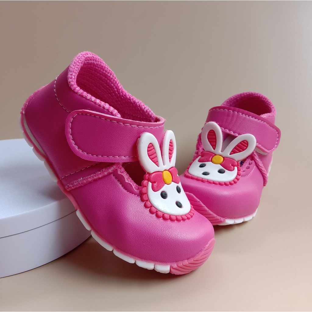 SEPATU ANAK BUNYI BAYI PEREMPUAN USIA 1-3 TAHUN / SEPATU BALITA MURAH - KELINCI