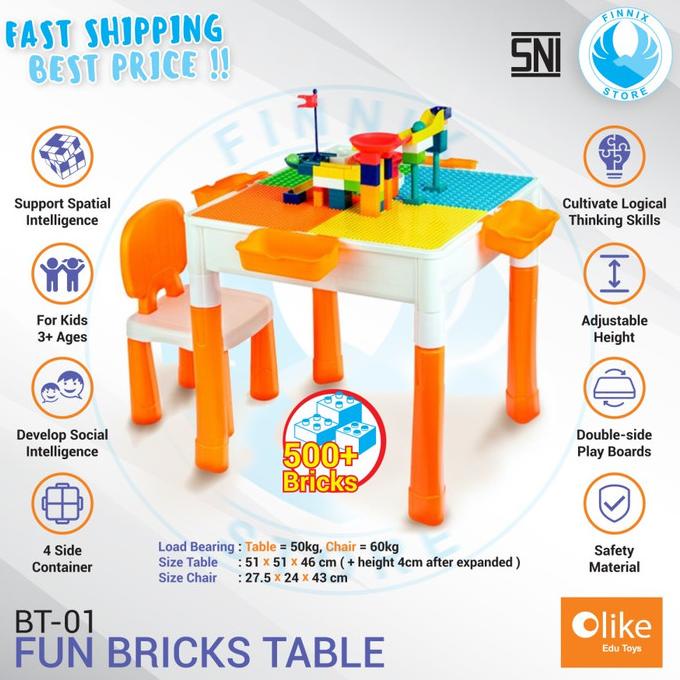 Olike Fun Bricks Table Edu Toys - Mainan Edukasi Anak