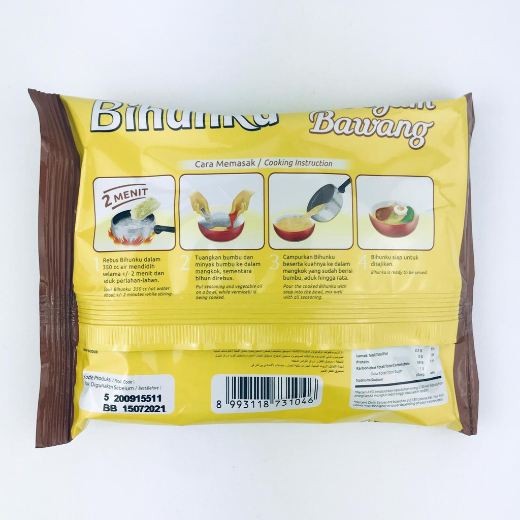 Bihunku Rasa Ayam Bawang / Bihun Instan / 55g