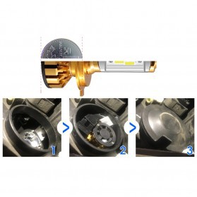 PHELENSEYE Lampu Mobil Headlight LED 9005 DOB 80W 5000 Lumens 2 PCS - Golden