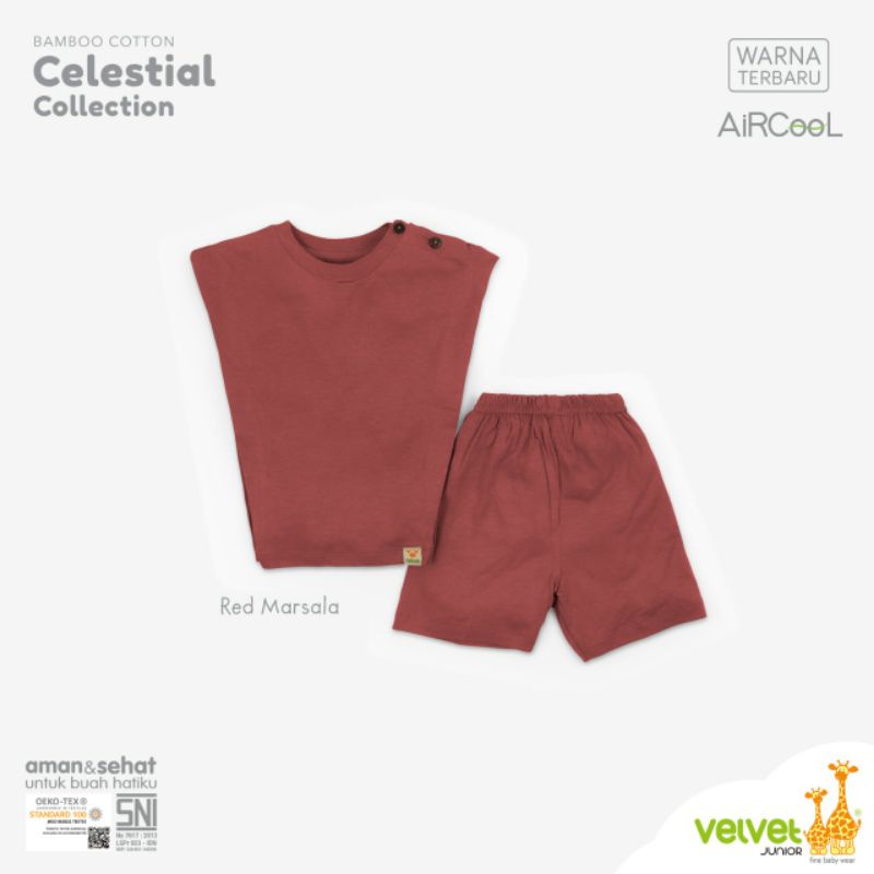 VELVET Junior Celestial Collection Set Kutung Sayap Baju Setelan Anak Peremepuan Earth Color Celestials