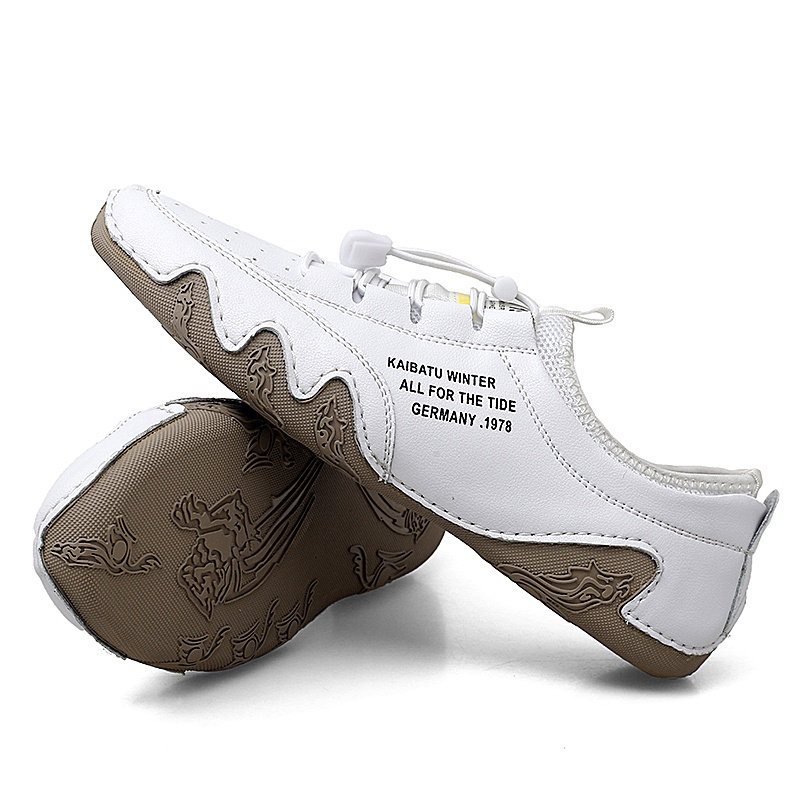 COD 100% KULIT ASLI Sepatu Kantor Pria Cowok Sepatu Pantofel Pria Formal Tali Sneaker Loafer Karet Kekinian Keren 125