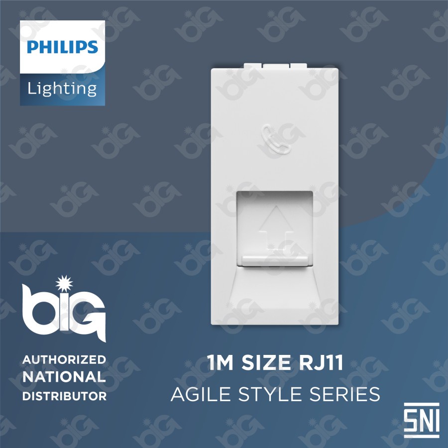 PHILIPS Agile Style Outlet Telepon 1M Modular Size RJ11