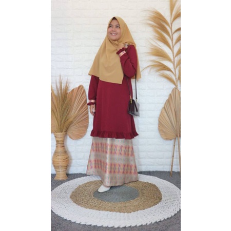 Goldyna Gamis kurung melayu Arai batik maroon