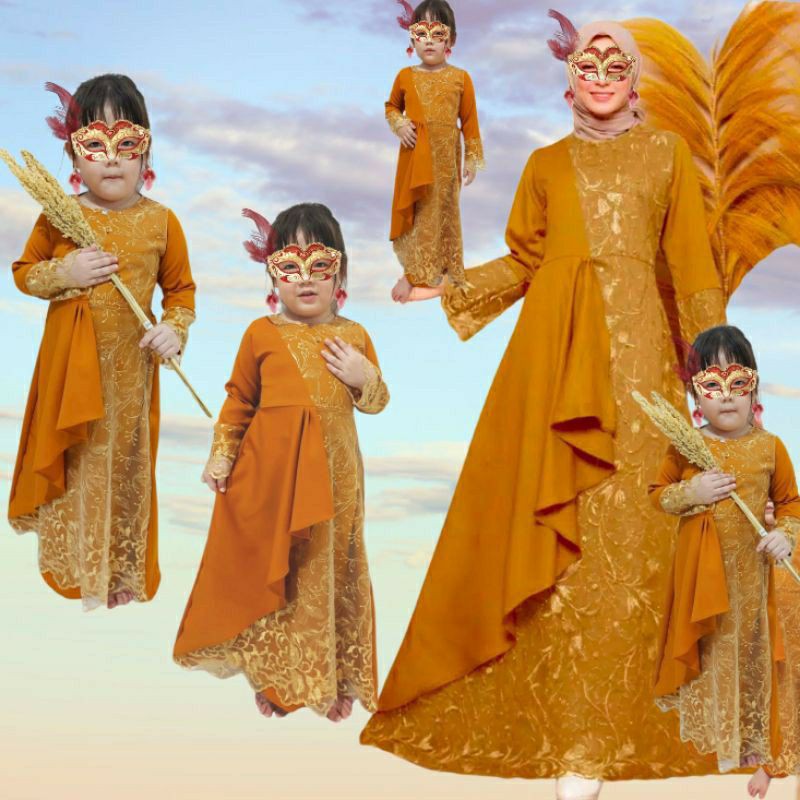 Gamis Couple Brukat Ibu dan Anak