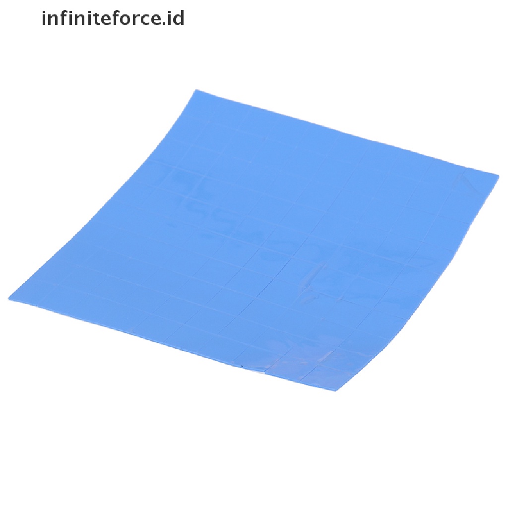 (Infiniteforce.Id) 100pcs Heatsink Silikon Konduktif Pendingin Cpu / Gpu 10x10 X 0.5mm