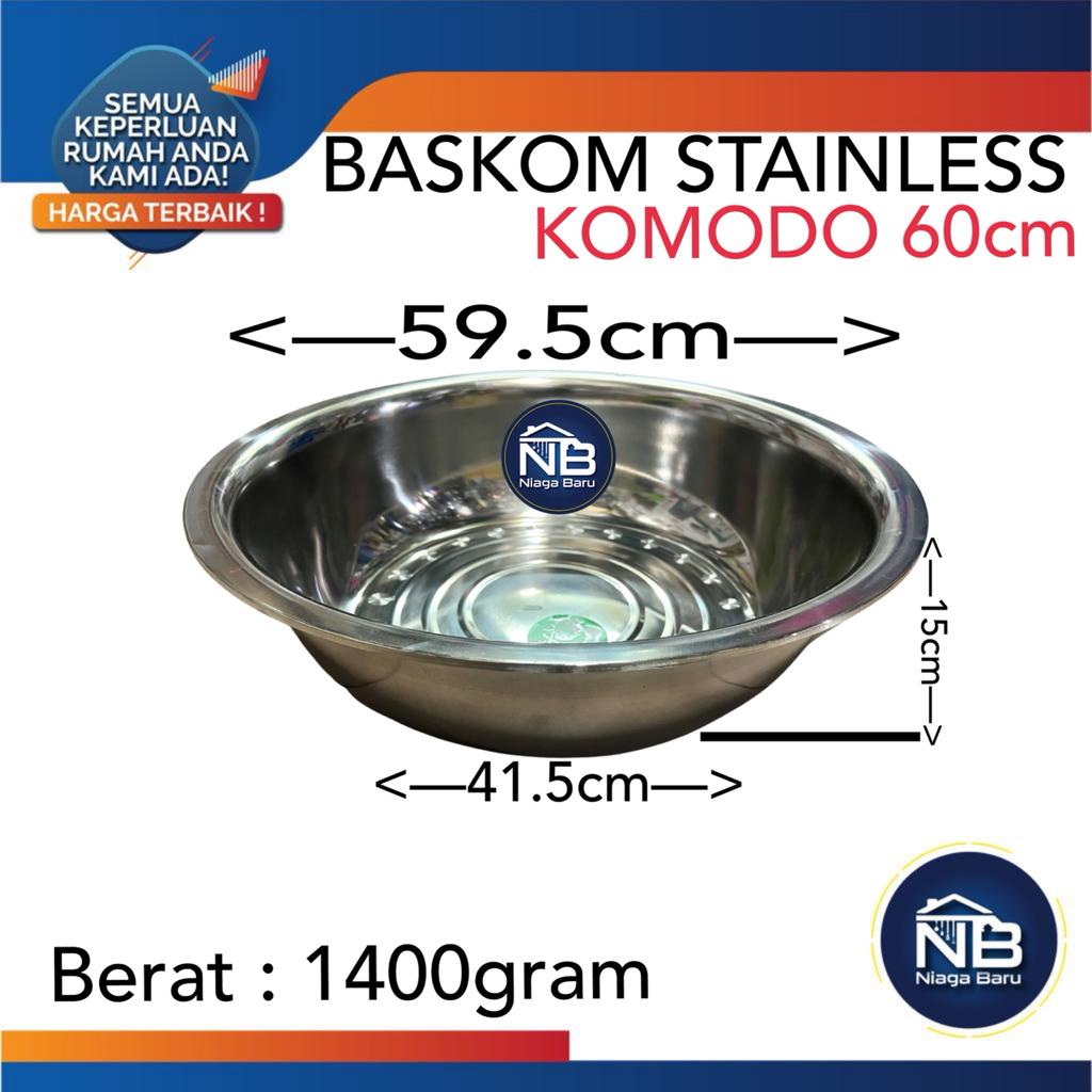 Baskom Stainless Steel Komodo 60cm Baskom Besar Stainless 60 Cm
