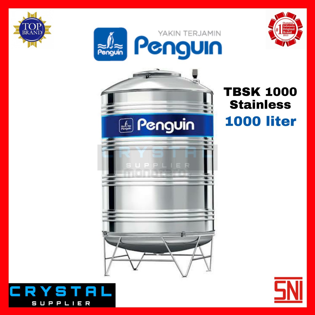 Jual Tangki Air Stainless Penguin Tbsk 1000 Liter Toren Tandon Torn Pingiun Shopee Indonesia 8564