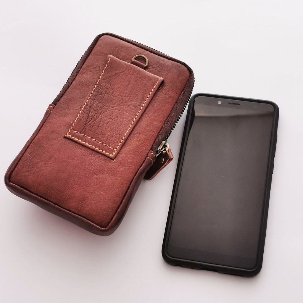 Hati-hati Barang Tiruan )&gt; Sarung hp kulit asli triple plus selempang 5-6.5 inch - dompet hp kulit