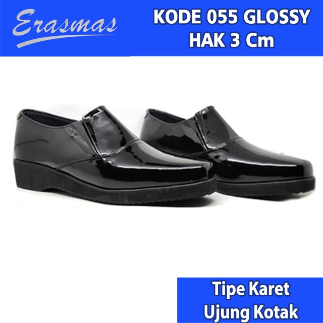 Sepatu Polwan Kowad Hamil Hallboot Flat 055 Erasmas Denawari