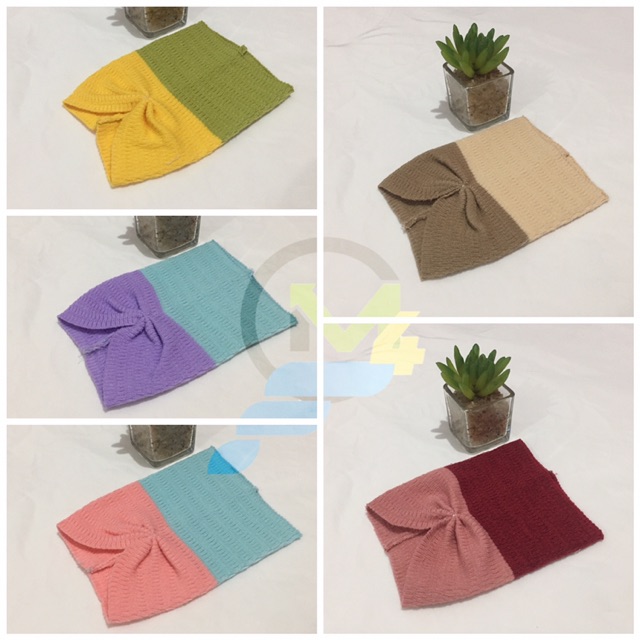 CIPUT RAJUT BANDANA KERUT 2 WARNA inner hijab inner rajut