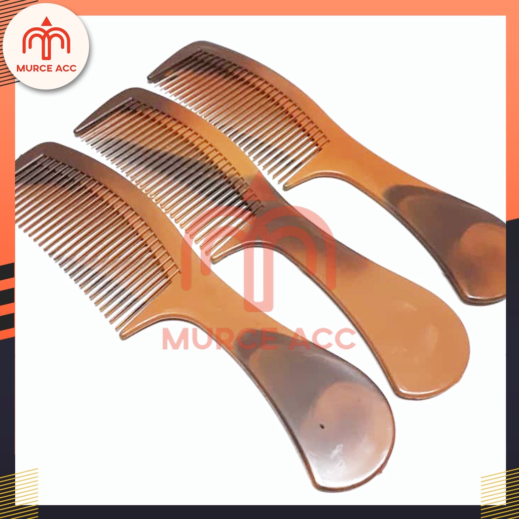 Sisir Rambut Jadul Coklat / Sisir Saku / Sisir Gagang Plastik