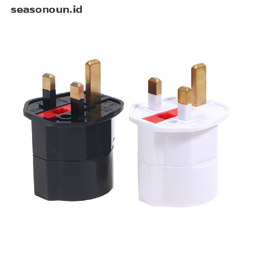 Adapter Converter Euro 2 Pin To UK 3 Pin Plug AC Universal Untuk Travel