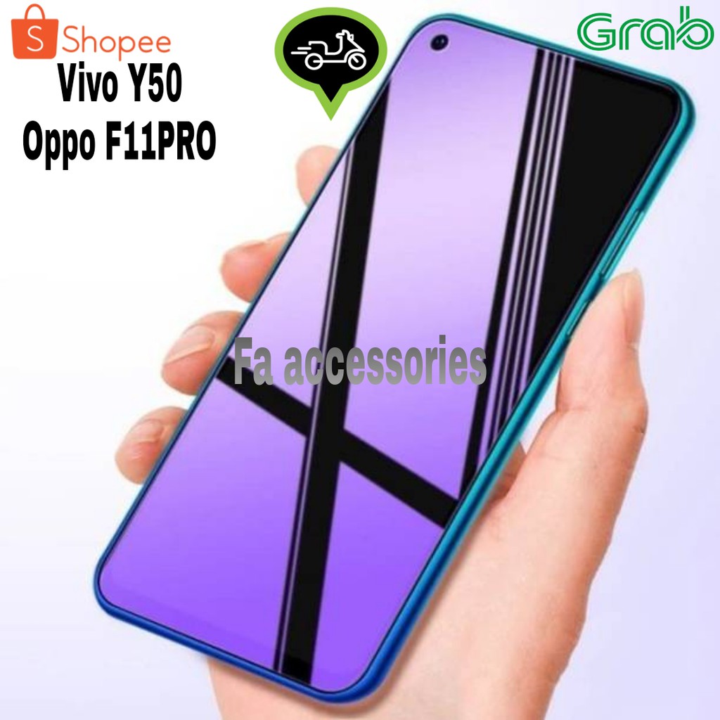 Tempered Glass Bluray Anti Blue Light Full 10D 99D VIVO Y50 F11 PRO screen protector