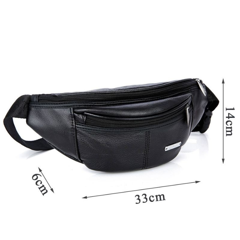 Tas Pinggang Waistbag Pria Bahan Genuine Leather