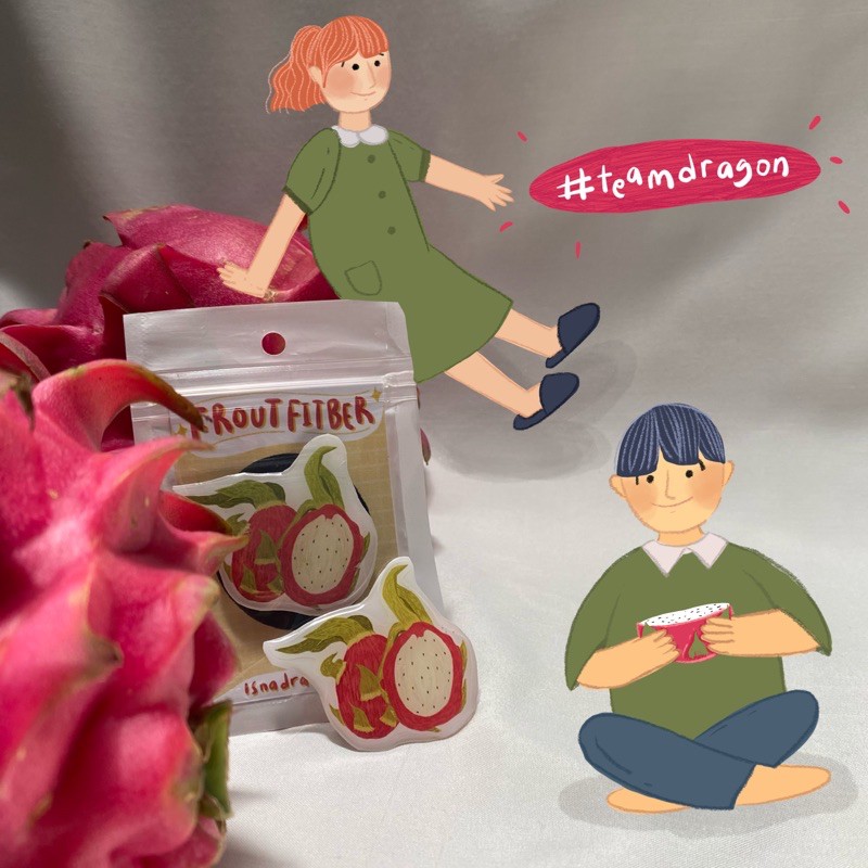 

Handmade Acrylic Pin Froutfitber Dragonfruit