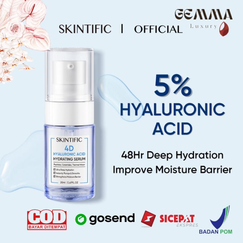 (GOSEND/COD) SKINTIFIC 4D PURE HYALURONIC ACID SERUM HYDRATING BARRIER MOISTURIZER GLOWING CERAMIDE