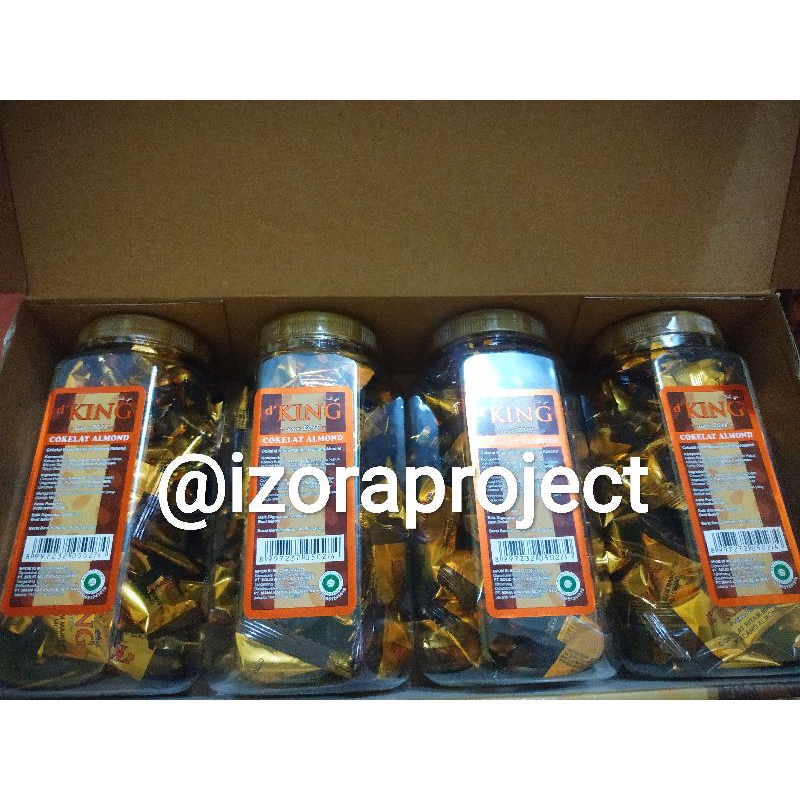 

D' King Bonibol Cokelat Kacang Almond Toples isi 40 pcs @3 gram / coklat isi kacang almond