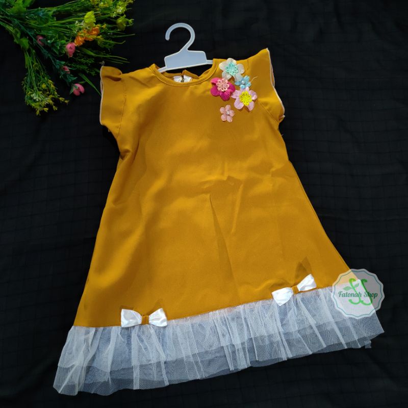 Dress anak usia pakai 1 2 tahun gauna anak cewek tutu baju pesta anak cewek ( dress diamond polos)