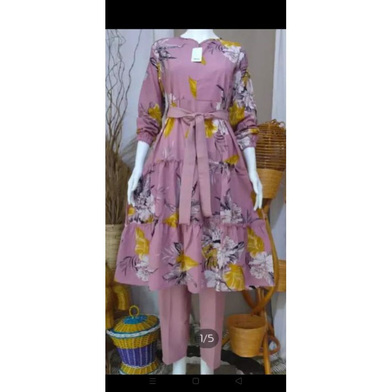 stelan tunik + celana