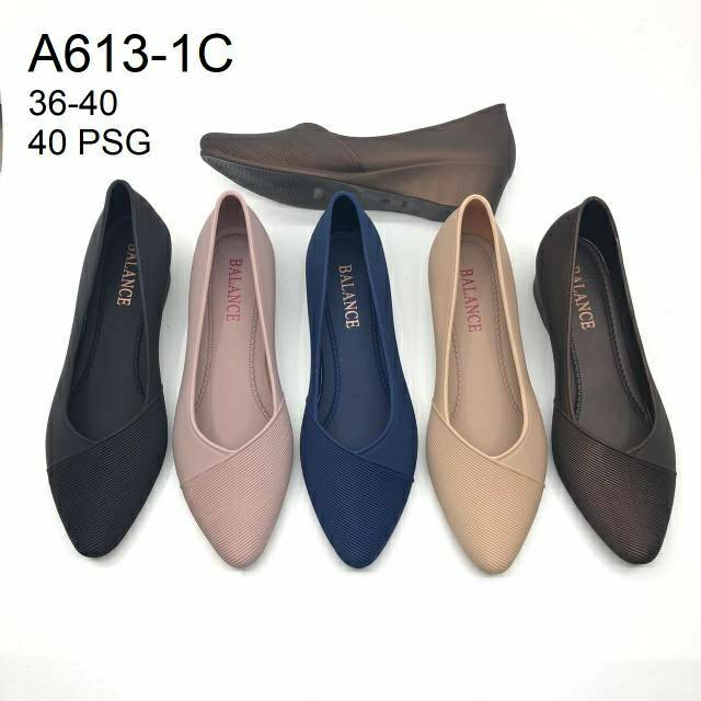 FUHAHA 710-711 Sepatu Kerja jelly Wedges Hak 4cm